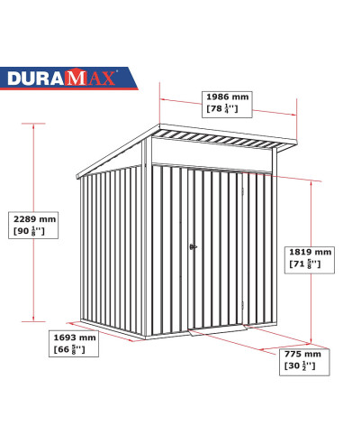 Caseta Metálica Palladium 196x198x228 cm - Duramax