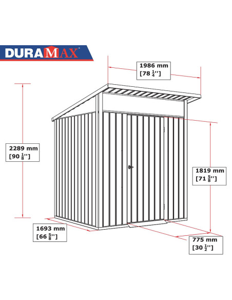 Caseta Metálica Palladium 196x198x228 cm - Duramax