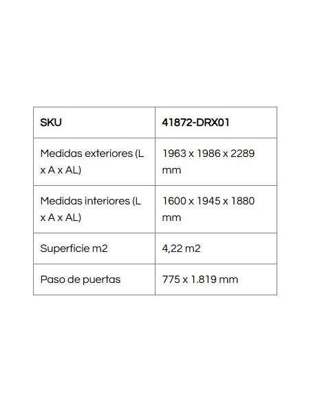 Caseta Metálica Palladium 196x198x228 cm - Duramax