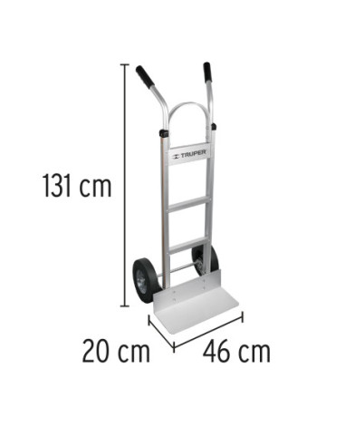 Carretilla Almacén Aluminio Impinchable - 300 Kg - Truper