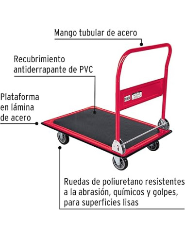 Carretilla Plegable Con Plataforma - 300 Kg - Truper