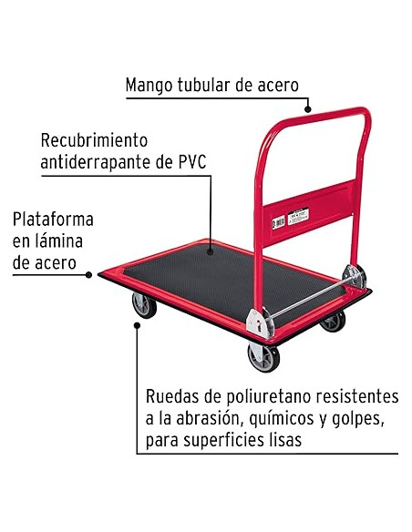 Carretilla Plegable Con Plataforma - 300 Kg - Truper