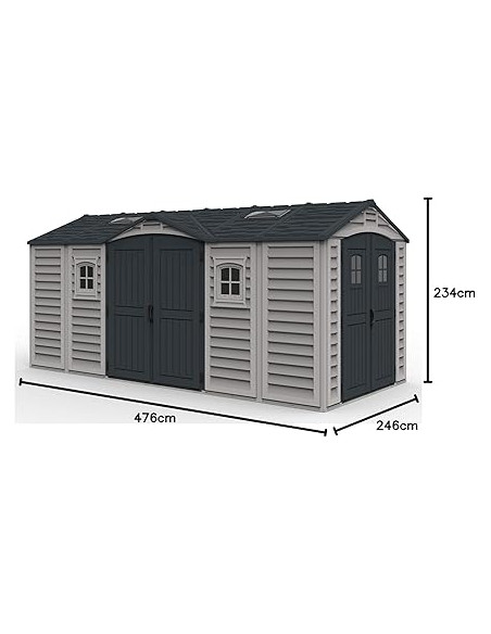 Caseta PVC Apex Pro Plus 246x476x234 cm - Duramax