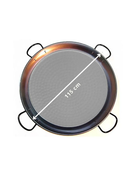 Paellera de Acero Pulido 115 cm - 120 Personas