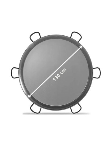 Paellera de Acero Pulido 130 cm - 200 Personas