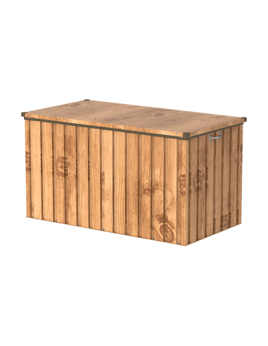 Baúl Arcón Metálico 585 L Imitación Madera - 71x133x72 cm - Duramax
