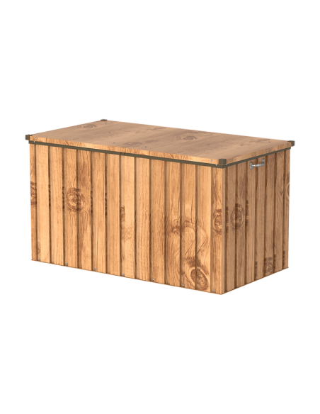 Baúl Arcón Metálico 585 L Imitación Madera - 71x133x72 cm - Duramax