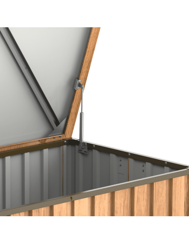 Baúl Arcón Metálico 585 L Imitación Madera - 71x133x72 cm - Duramax