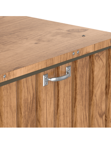 Baúl Arcón Metálico 770 L Imitación Madera - 73x173x72 cm - Duramax