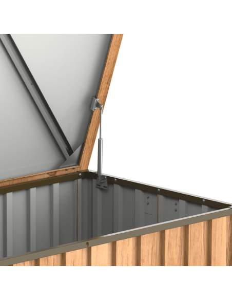 Baúl Arcón Metálico 770 L Imitación Madera - 73x173x72 cm - Duramax