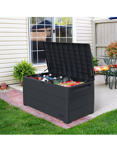 Baúl Arcón PVC 416 L Gris Oscuro - 70x129x62 cm - Duramax