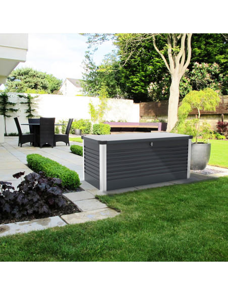 Baúl Arcón Metálico Antracita - 135x67x69 cm - Trimetals