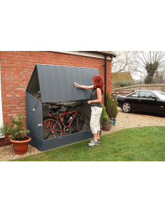 Baúl Arcón Guardabicis Metálico Antracita - 196x89x133 cm - Trimetals 2