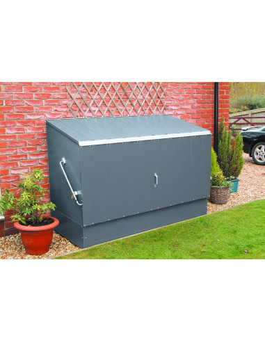 Baúl Arcón Guardabicis Metálico Antracita -...