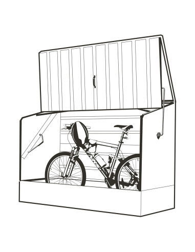 Baúl Arcón Guardabicis Metálico Antracita -...