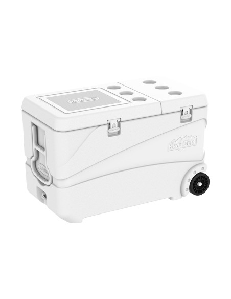 Nevera KeepCold Deluxe con ruedas - 83x47x52 cm - 102,20 L - Blanca