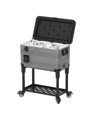 Nevera KeepCold con mesa - 73x44x90 cm - 70 L - Gris