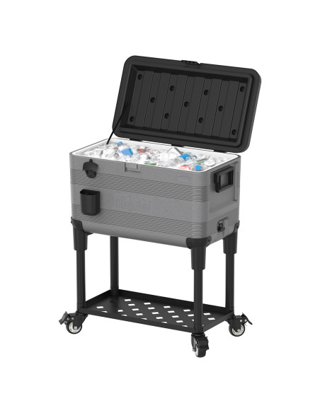 Nevera KeepCold con mesa - 73x44x90 cm - 70 L - Gris