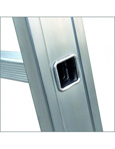 Escalera Aluminio 2x14 - 4,10+4,10 M - 75x25mm