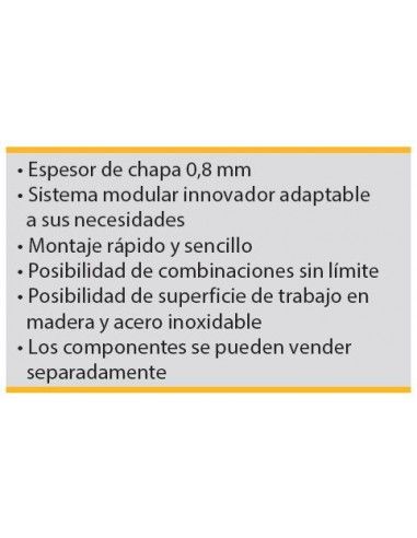 Conjunto Taller 4 Módulos S/Acero Inox Alyco 199010
