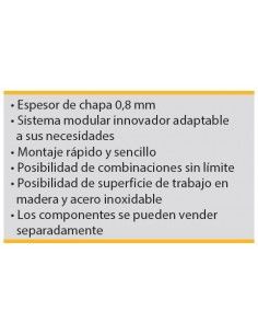 Conjunto Taller 4 Módulos S/Madera Inox Alyco 199011 2