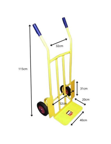 Carretilla Almacén Rueda Maciza 300 Kg