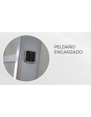 Escalera Aluminio Elite 2x14 - 4+4 M - 80-80x30mm