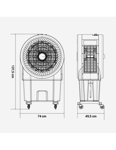 Climatizador 90L Modo Frío y Evaporación -...