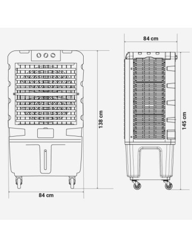 Climatizador 120L Modo Frío y Evaporación -...