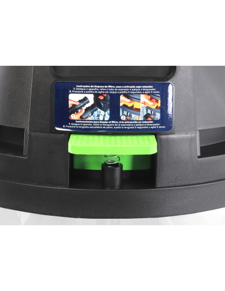 Aspirador Polvo Líquidos 100L 3600W 3 Motores 48464 - Saurium