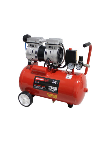 Compresor Aire Silencioso 24 L - 0,75 Hp -...