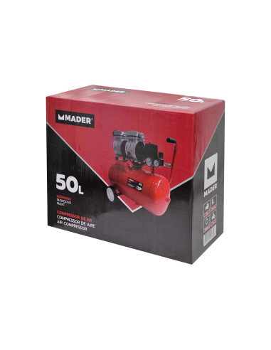 Compresor Aire Silencioso 50 L - 1 Hp - 09369 -...