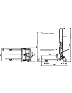 Apilador Manual 400 Kg - 850 mm - 10560 2