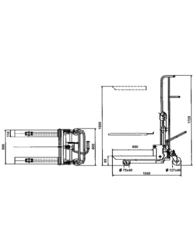 Apilador Manual 400 Kg - 1500 mm - 10562