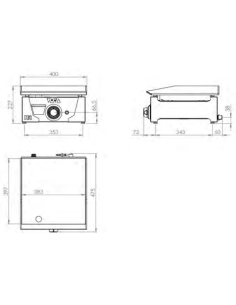 Plancha Gas Acero Laminado Serie 100 - PLC4100 2