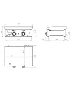 Plancha Gas Acero Rectificado Serie 100 - PLC6100RT 2