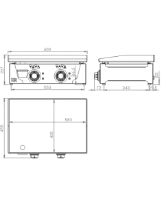 Plancha Eléctrica Acero Laminado Serie 100 - PLCE6100 2