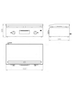 Plancha Gas Acero Rectificado Serie 500 - PLC900RT 2