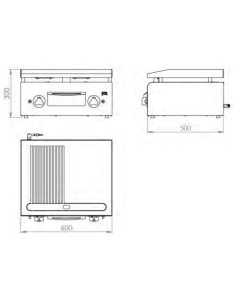 Plancha Gas Cromo Ranurada Serie 500 - PLC600CRRN 2