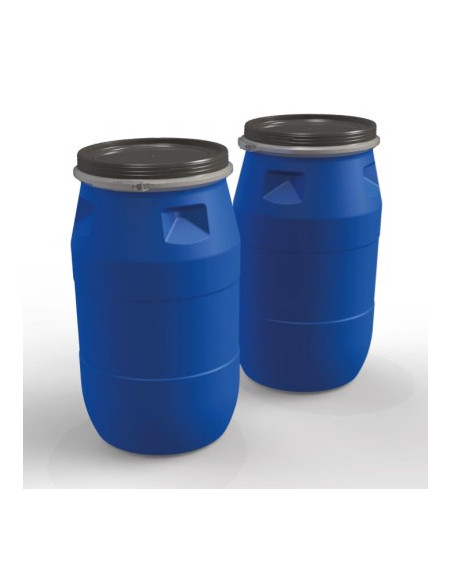 Depósito Bidón 125 Litros Boca Ancha Fleje Polipropileno