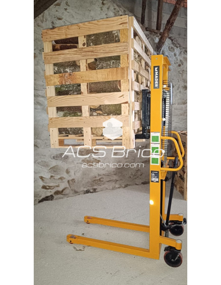 Transpaleta Apilador Elevador de Palets Manual Nylon 1000 Kg - 1600 mm - 65342 - Mader