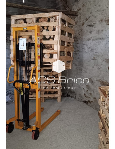 Transpaleta Apilador Elevador de Palets Manual Poliuretano 1000 Kg - 1600 mm - 65343 - Mader