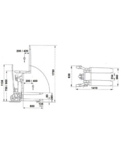 Transpaleta Volcador Batería - 1000 Kg 2