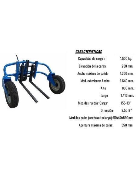 Transpaleta de Obra - 1500 Kg