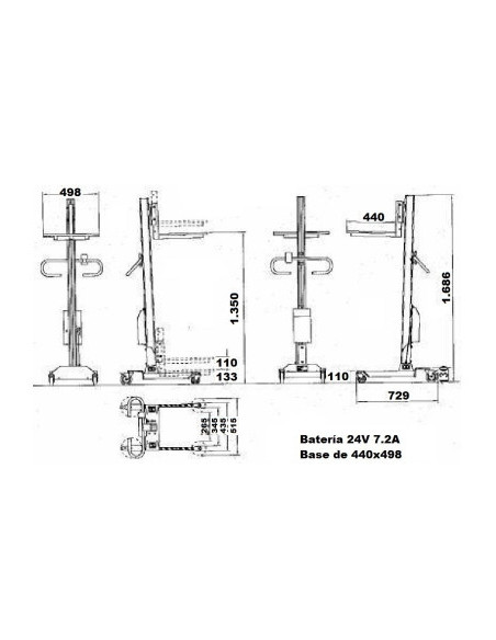 Apilador Eléctrico 90Kg - 1360 mm - 10700