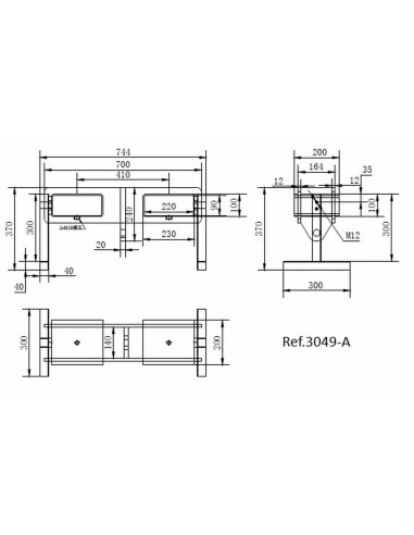 Implemento Gancho Cargador Apilador Carretilla - 1500 Kg