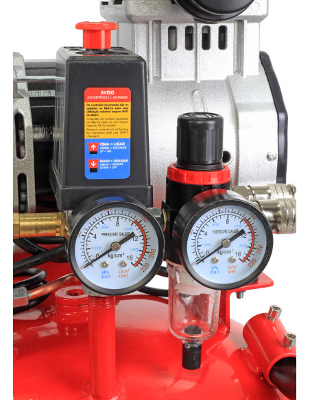 Compresor de Aire Silencioso Vertical 50L - 2 Hp - 09341 - Mader