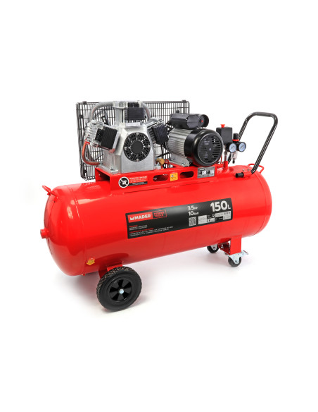 Compresor de Aire Silencioso 150L - 3,5 Hp - 2 Salidas - 09345 - Mader