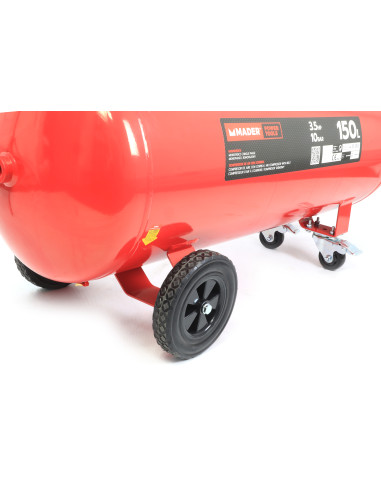 Compresor de Aire Silencioso 150L - 3,5 Hp - 2 Salidas - 09345 - Mader