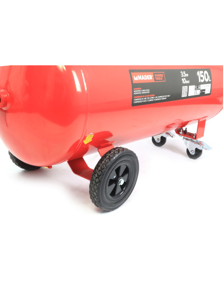 Compresor de Aire Silencioso 150L - 3,5 Hp - 2 Salidas - 09345 - Mader